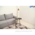 side table metal glass multifunction